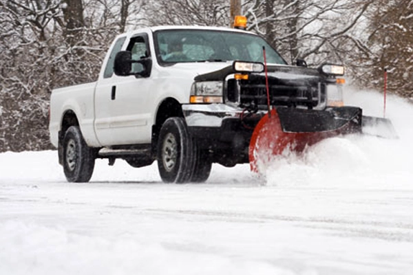 snow plowing parking lot